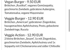 Vegetarische/ Vegane Burgerauswahl   at 1st Diner in Heiligenhafen