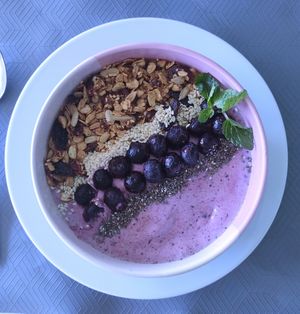 Berry Smoothie Bowl at Melon Café in Amed