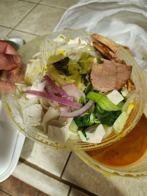 Fixins for the Sen Street Curry at Sen Noodle House in Santa Clarita