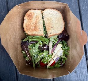 Curry sandwich   at Secret Garden in Brooklyn