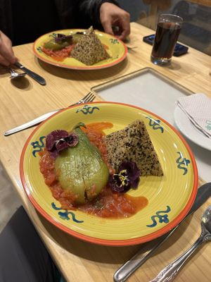 Stuffed pepper without cheese   at Uchucuta in Ollantaytambo