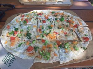 Veganer Flammkuchen at Brenzpark Gaststätte Lieblingsplatz in Heidenheim