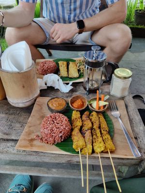 Tempe sate and tofu at Sweet Orange in Ubud