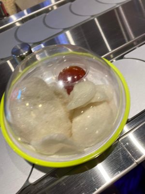 Plant based prawn crackers at YO! Sushi in Birmingham