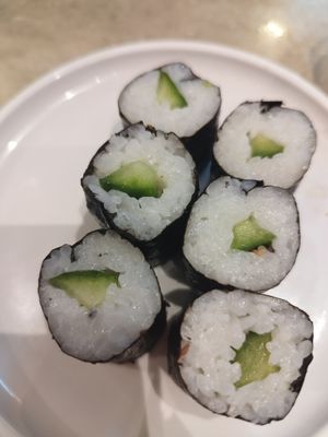 Cucumber maki at YO! Sushi in Birmingham