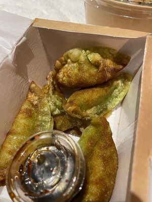 Vegan gyoza  at YO! Sushi in Birmingham