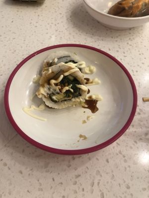 Yasai roll  at YO! Sushi in Birmingham