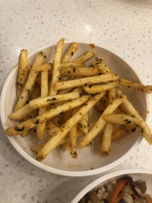 Salt and pepper fries  at YO! Sushi in Birmingham