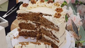Coffee and walnut cake at The Tree Rooms in Peterlee