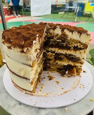Tiramisu Cake with mascarpone filling at The Tree Rooms in Peterlee