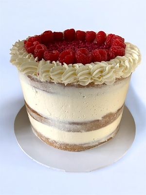 Lemon & Raspberry Cake at The Tree Rooms in Peterlee