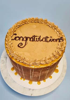 Chocolate with Salted Caramel Celebration Cake at The Tree Rooms in Peterlee