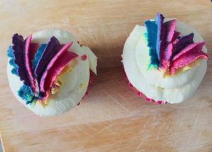 Rainbow Heart Cupcakes (GF) at The Tree Rooms in Peterlee