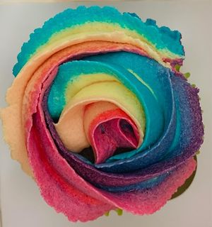 Rainbow Flower Cupcakes (GF) at The Tree Rooms in Peterlee