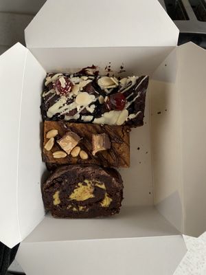 Almond cherry brownie, snickers, pistachio swirl   at The Tree Rooms in Peterlee