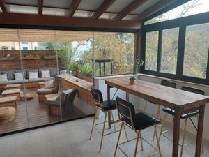 The terrace  at Sa Vinya in Mallorca