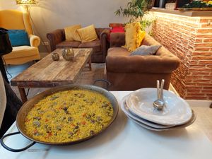 Veggie Paella with mushrooms at Sa Vinya in Mallorca