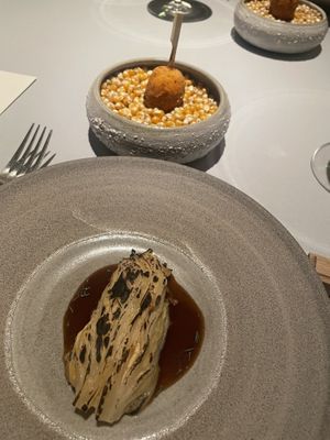 Cabbage with chickpea cream, crispy bao bun   at Babel Budapest in Budapest