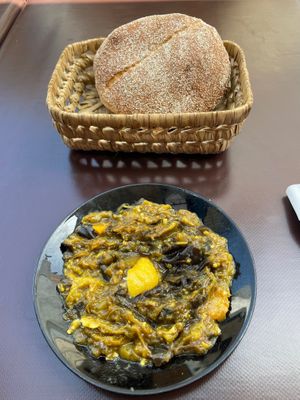 Zaalouk ( not as good ) at Chez Omar in Essaouira