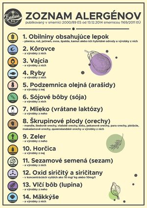 Allergens   at Bistro Badian in Krupina