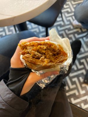 Vegan Breakfast Burrito at Gregorys Coffee in Washington