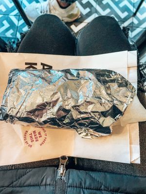 Vegan Breakfast Burrito at Gregorys Coffee in Washington