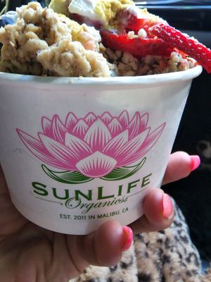 Side view.  Bowl is good sized and filled with goodness. at SunLife Organics in Austin