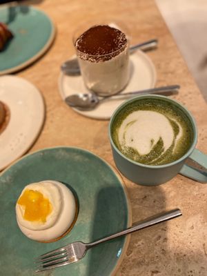 In my opinion soy milk (for matcha) is not tasty, but almond milk is good at Ethique Plant-based in Istanbul