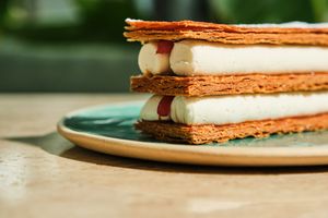 Mille-feuilles aux fraises at Ethique Plant-based in Istanbul