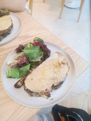 Vegan toasted sandwich at Ethique Plant-based in Istanbul