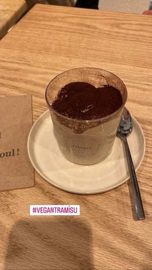 Tiramisu 🤍  at Ethique Plant-based in Istanbul