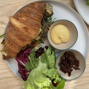 vegetable croissant sandwich   at Ethique Plant-based in Istanbul