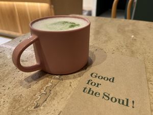 Matcha lattee  at Ethique Plant-based in Istanbul