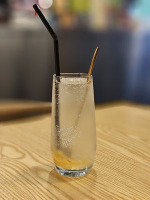 Sparkling yuzu drink at So Green in East Singapore