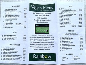   at Rainbow Chinese Takeaway in Poole