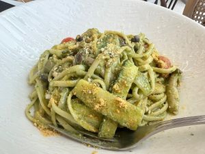 Pesto pasta- superb!   at iVegan 爱素 - Katong in Central Singapore