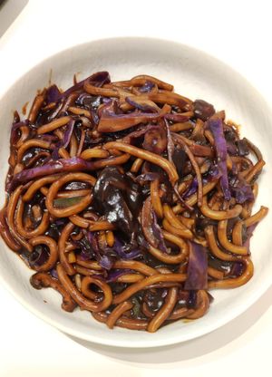 Wok Fried Udon - mains for set meal at iVegan 爱素 - Katong in Central Singapore