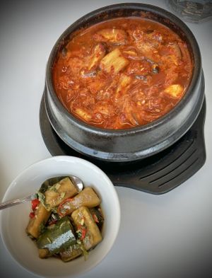 Kimchi Tofu Soup  at iVegan 爱素 - Katong in Central Singapore