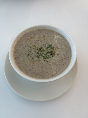Mushroom soup  #Veganuary at iVegan 爱素 - Katong in Central Singapore