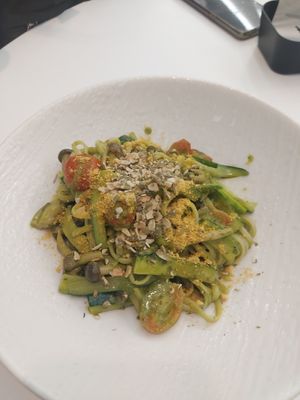Pesto pasta at iVegan 爱素 - Katong in Central Singapore