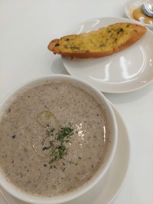 Mushroom soup - real mushroom instead u like other places at iVegan 爱素 - Katong in Central Singapore