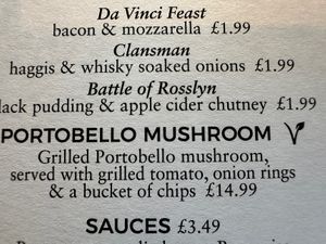 More vegan options   at The Original Rosslyn Inn in Roslin