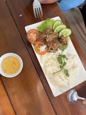 Not the best photo as already had a few mouth fulls couldn’t help my self 😜  at Nhà Hàng Chay NẤM in Phu Quoc