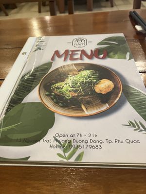menu (they have like 100 dishes..want to try them all 😍)  at Nhà Hàng Chay NẤM in Phu Quoc