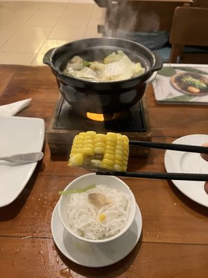 corn in hot pot💗 at Nhà Hàng Chay NẤM in Phu Quoc