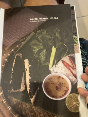 menu   at Nhà Hàng Chay NẤM in Phu Quoc