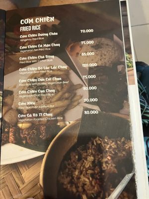 menu  at Nhà Hàng Chay NẤM in Phu Quoc