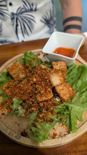 Hongkong Tofu (als Vorspeise) at Nhà Hàng Chay NẤM in Phu Quoc