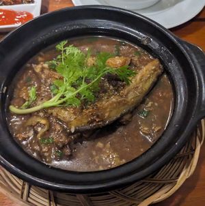 Claypot eggplant at Nhà Hàng Chay NẤM in Phu Quoc