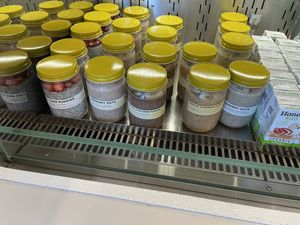 Overnight oat selection   at La La Land Kind Cafe in Dallas